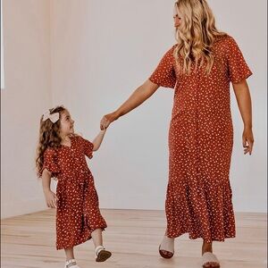 Roolee adult Rust Polka Dot Dress